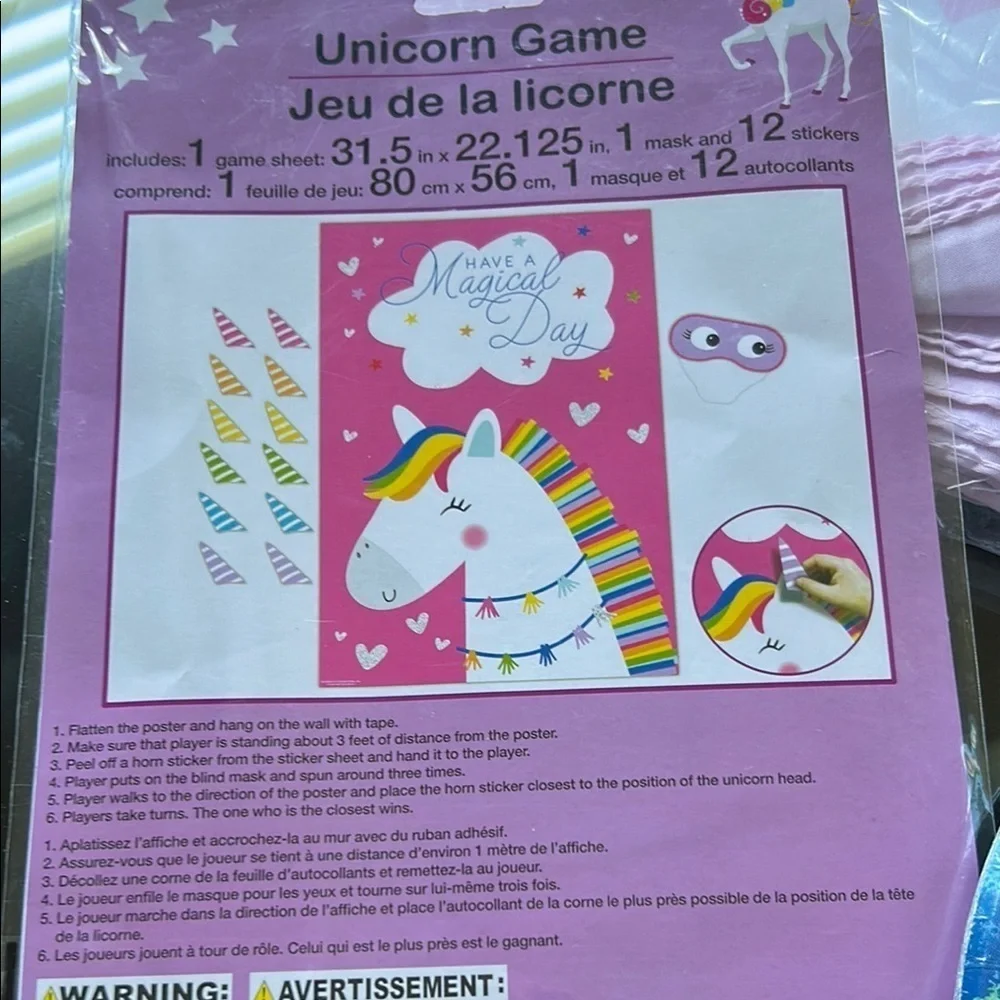 Fantasy Unicorn party bundle for 8 Pastel Colors 61 pieces.